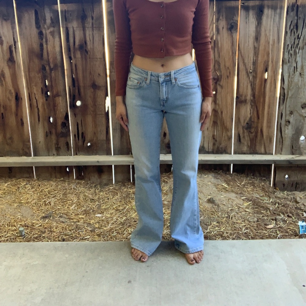 Levi light wash flare jeans